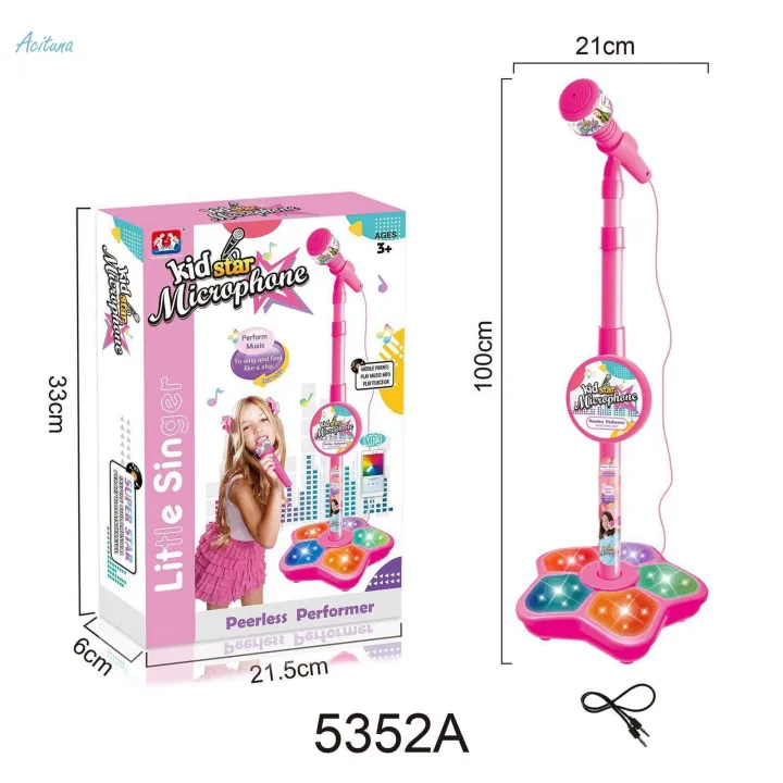 Music%20Sing%20Microphone%20Toy%20with%20Flashing%20Stage%20Lights%20Kids%20Microphone%20and%20Stand%20Girls%20Age%203+%20-%20Image%206