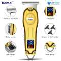 Kemei km-678 Hot Selling Lcd Digital Display Usb Charging Metal Body Professional Electric Hair Clipper. 