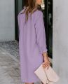 Womens Button Down Shirt Dresses with Pockets Cotton Button Up Tunics Long Sleeve Solid High Low Blouse Tops For Summer 2025..