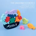 Montessori Wooden Balance Blocks Dinosaur Baby Toys Board Games Building Blocks Stack Toys Kids Early Education Toy Gifts.