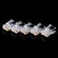 Crystal Metal CAT5e RJ45 Connector 8P8C Modular Ethernet Cable RJ 45 Ends Ethernet Cable Crimp Connectors UTP Network Plug. 