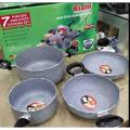 Kiam Induction Bottom Non-Stick Cookware Set - 7 Pcs Upgrade Your Cooking Experience With Marvell Coating.