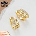 Carat Rhinestone Earrings Sparkling Rhinestone C-shaped Huggie Earrings for Women Elegant Jewelry for Prom Parties Everyday Wear Style Ear Hooks. 