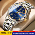 2023 New BINBOND Men's Watch Luxury Brand Business Gold Watch Waterproof Dual Calendar Luminous Stainless Steel Men's Quartz Wrist Watch.