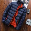men's Thick Parka Jackets Winter Casual coats Mens Outwear Solid Stand Collar Male Windbreak Cotton Padded Down Jacket.