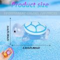 10 pcs Cute Luminous Turtle Mini Figurines, Tiny Glow in The Dark Tortoise Ornaments for Aquarium, Garden, Home, DIY & Party Decoration. 