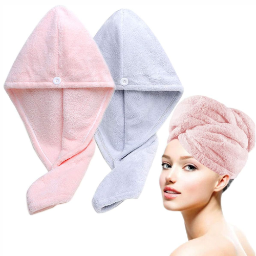 Magic Hair Wrap Bath Salon Towels Fast Drying Absorbent Cap For Women And Girls - New Canvas