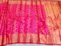 Tangail Katan Saree Combo Set for Women - Saree Churi Necklace Gazra Chocolate Mirror Etc.
