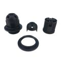 【VisioN Shop】White Black 250V 4A Light Bulb Base Plastic Full Lamp Holder Pendant Socket Lampshade Ring E27 Light Bulb.
