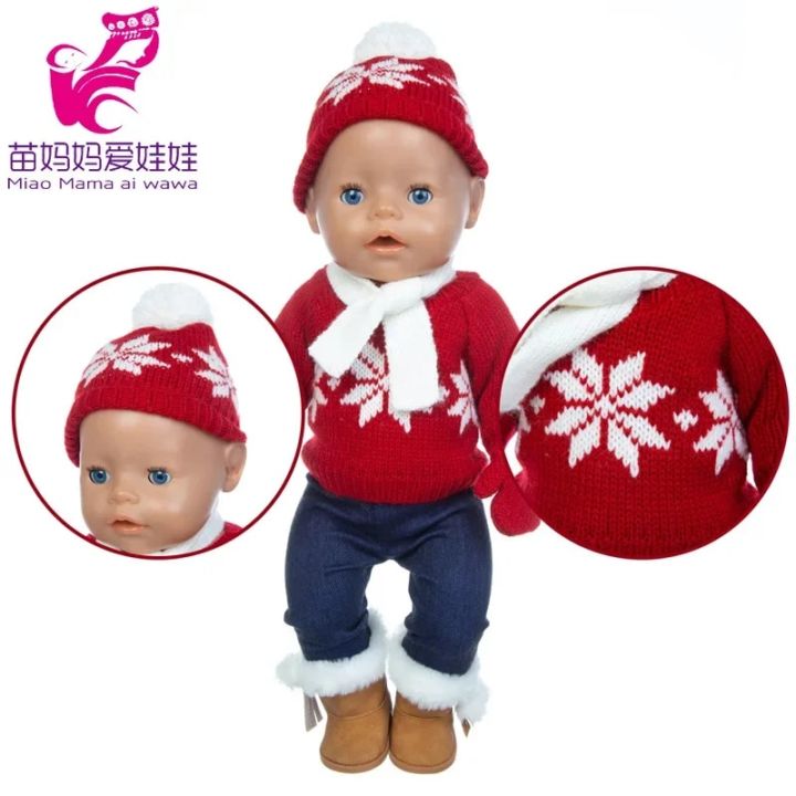 43%20cm%20baby%20doll%20clothes%20crochet%20sweater%2018%20inch%20girl%20doll%20winter%20clothes%20set%20scarf%20hat%20gloves%20new%20year%20apparel%20for%20dolls%20-%20Image%206