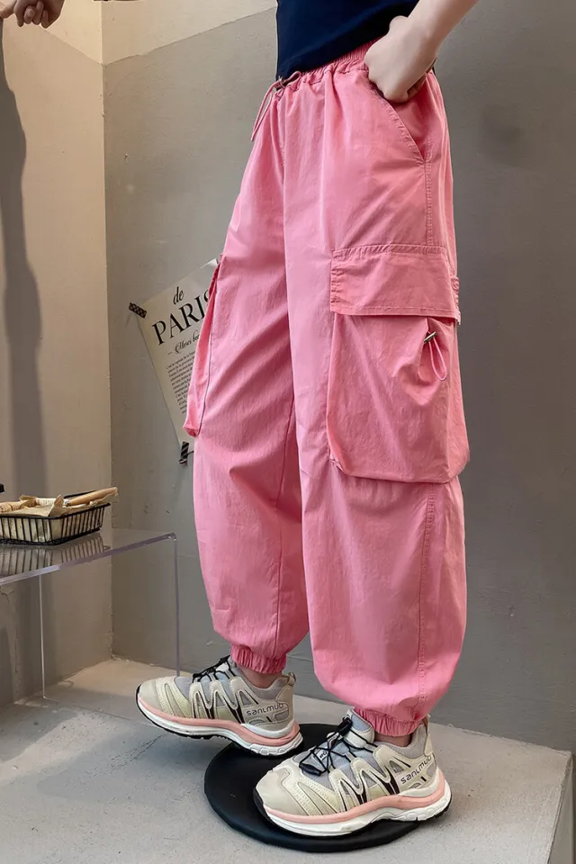 Fashion Kids Girls Cargo Pants Spring Autumn Children's Clothing