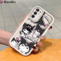Jizetin for OPPO Reno6 4G Back Cover Shy Kuromi Ladder Camera Soft Rubber Mobile Phone Case.