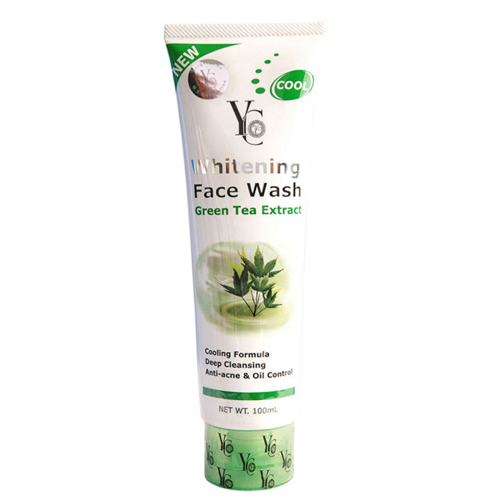 YC Green Tea Whitening Face Wash - 100 ML - Made in Thailand