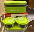 Milton Executive Lunch Box Soft Insulated Tiffin Box - Includes 2 Stainless Steel Containers And 1 Microwave Safe Container. 