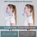 Portable Neck Fan - Personal Fan, Hands Free Bladeless Neck Fan, Rechargeable USB Fan, Neck Air Conditioner White.
