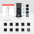 Motorized Pop up Socket Wireless Charger Automatic Power Plug Desktop Worktop Table,Eu Fr Socket USB Type-C Lift Socket. 