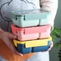 850 ML Leakproof Tiffin Box Free Spoon Chopsticks 2 Compartment Lunch Box Lite weight Container for School Office-Yellow/Green.