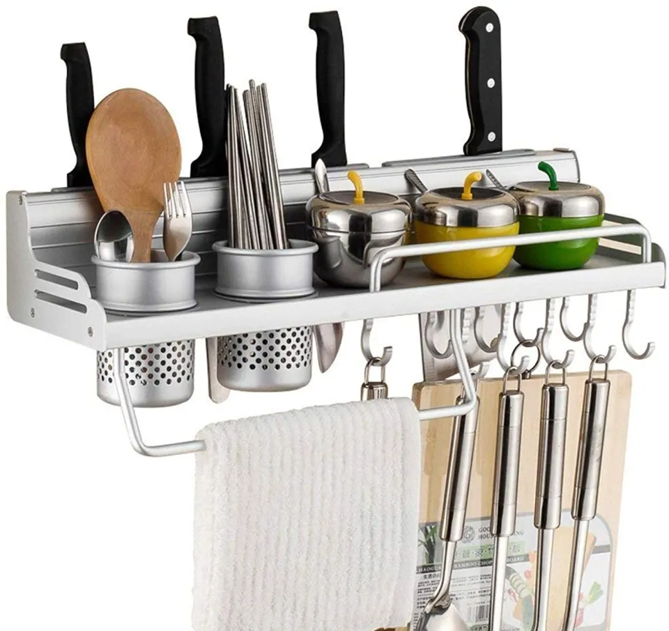 Storage Stand Kitchen Utensils,Wall Mounted Kitchen Organizer Rack