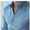 Men's Italian Collar Shirt, Wrinkle-free, Casual, Fashionable, Slim-fit with A Lapel Design, Branded Clothing, Youth, New.