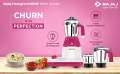 Bajaj Hexagrind 600-Watt Mixer Grinder with 3 Jars. 