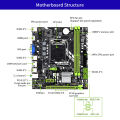 Jingsha H61 Motherboard M-ATX LGA1155 DDR3 Mainboard. 