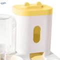 Cat Feeder and Water Automatic Cat Feeder for Cats Puppy Small Animals yellow. 