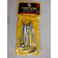 Fortune Collection 8 Piece SAE Hex Key Kit Allen Wrench Short Arm Assorted Sizes.