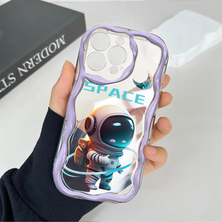 BILI%20for%20Realme%20C65%20Back%20Cover%20Cute%20Astronaut%20Pattern%20Cream%20Texture%20Wavy%20Soft%20Silicone%20Mobile%20Phone%20Covers%20-%20Image%204