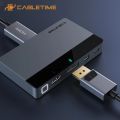 CABLETIME 4 in 1 Wireless Projector HDMI-compatible 4K 60HzMini DP HUB Light Switcher for PC Laptop Lenovo HDMI Switcher C370.