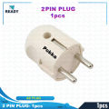2 Pin Round Plug, Round 2 Pin Power Cord Connector Electrical Plug- (1pcs). 