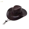 Cowboy Hat Cowgirl Hat Sun Hat with Adjustable Chin Strap Fashion Hats. 