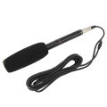Professional Shotgun Condenser Microphone Cardioid Handheld Mic with 3 Pin XLR Interface for Television News Reporter Interview. 