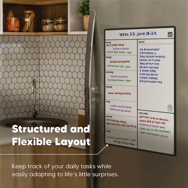 Magnetic%20Whiteboard%20Fridge%20Calendar%20Meal%20Planner%20and%20Shopping%20List%20White%20Board%20-%20Memo%20Board%20and%20Family%20Planner%20Easy%20Install%20Easy%20to%20Use%20-%20Image%202