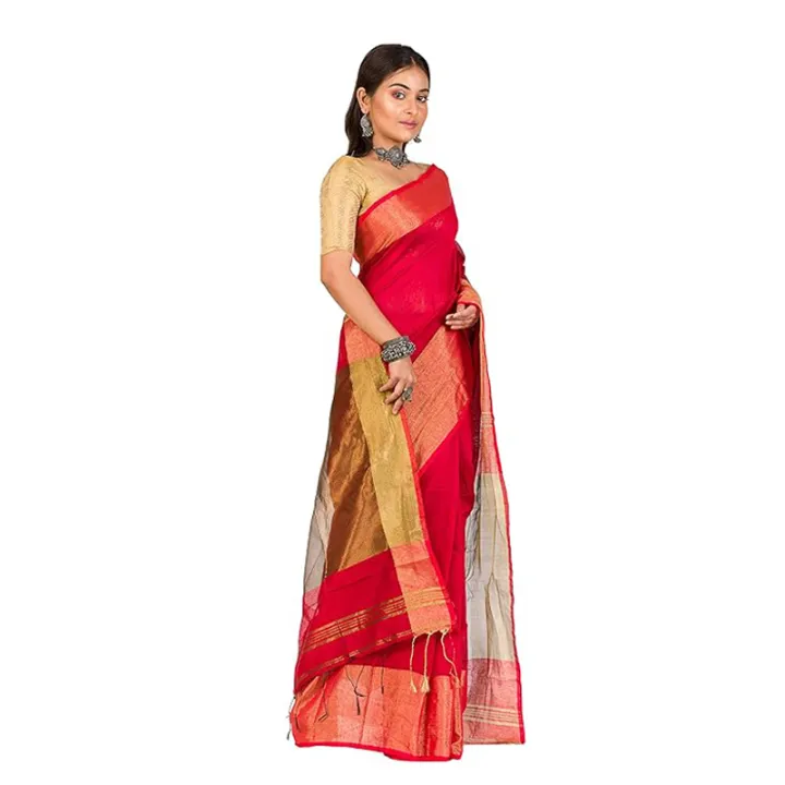 Half%20Silk%20Jamdani%20Saree%20Without%20Blouse%20Piece.%20-%20Image%202