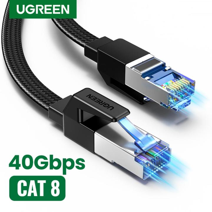 UGREEN Cat 8 Cable , Flat High Speed 40Gbps 2000Mhz