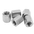 M16 Hex Coupling Nut, 6 Sides Rustproof Portable Coupling Nut Set Silver for Threaded Rods. 