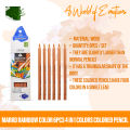 Marko Rainbow Color 6 Pcs 4 In 1 Colors Colored Pencil for Kids Students and Creative Drawing. 