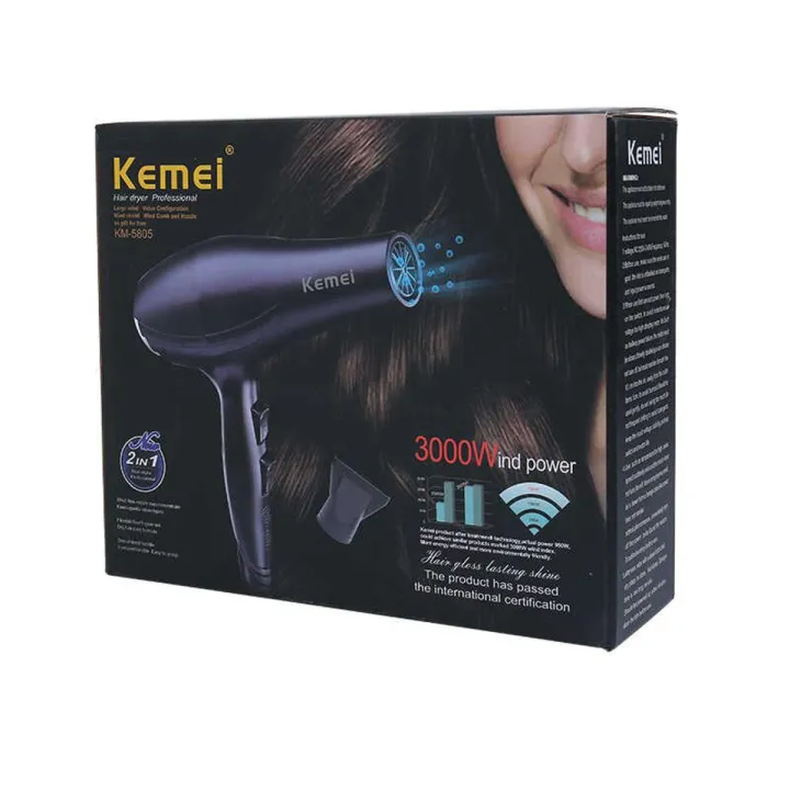 Kemey-KM-2376/2378%20-3000W%20(%202%20in%20!%20)%20Powerful-Professional-Heavy-Duty-Hair-Dryer-for-Unisex%20-%20Black%20-%20Image%204
