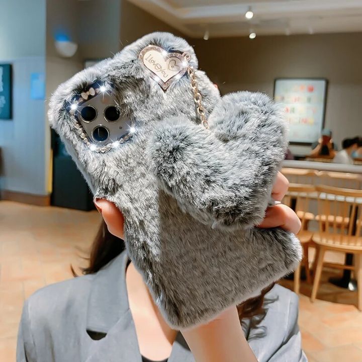 Luxury%20Plush%20Rabbit%20Fur%20Phone%20Case%20For%20Google%20Pixel%206%20Pro%206A%207%207A%208%20Shiny%20Diamond%20Lens%20Frame%20TPU%20Back%20Cover%20Fundas%20-%20Image%203