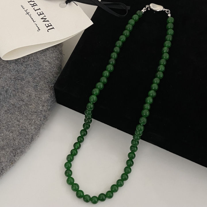 Fashion%20Emerald%20Green%20Natural%20Stone%20Beaded%20Necklace%20All-Match%20Jewelry%20Style%20Necklace%20Simple%20Clavicle%20Chain%20Sweater%20Chain%20-%20Image%206