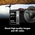 Lexar 1667x SDXC Memory Card 64GB 128GB 256GB SD UHS-II C10 U3 V60 Full-HD 4K Video SD Card Up To 250MB/s Read for DSLR Camera.