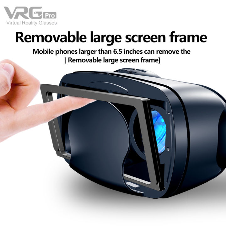 VRG Pro 3D VR Glasses Virtual Reality Full Screen Visual Wide-Angle VR Glasses For 5 To 7 inch Smart Devices