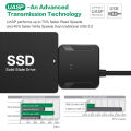 SATA to USB 3.0 Adapter Cable for 3.5/2.5 Inch SSD HDD SATA III Hard Drive Disk Converter Support UASP with 12V Power Adapter. 