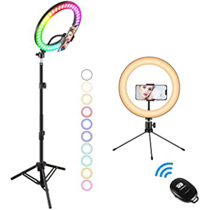 RGB led soft ring light mj33 with tripod | Daraz.com.bd