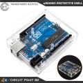 ARDUINO CASE PROTECTIVE ENCLOSURE SHELL 3D TRANSPARENT / CLEAR ACRYLIC BOX. SUITABLE FOR ARDUINO UNO R3 DIP/SMD/WIFI, UNO R4 WIFI/MINIMA, WEMOS D1..