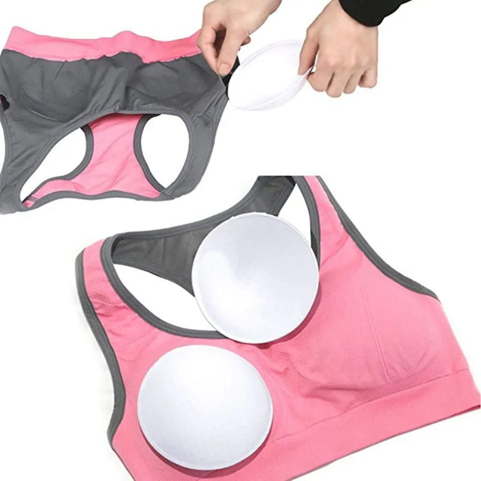 Round Bra Insert Breathable Sponge Bra Inserts Cup Push Up Sports Bra Pad Breast Enlargement Enhancer Shaper for Women Girls White Daraz .bd