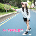 Children's badminton badminton double racket kids toys baby ultralight amateur racket junior 3-12 years old primary school students beginner. 