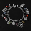 【Daily Necessities For Anyone Store】TV Stranger Bracelet for Women Cycle Axe Bottle Pendant Jewelry Zinc Alloy Bracelets Girls Gift.