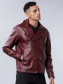 Pantoneclo Premium Quality Casual & Stylish PU Leather Men’s Biker Jacket. 