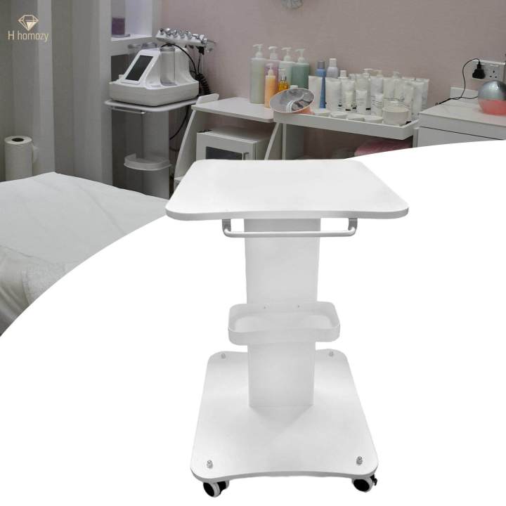 Mobile Utility Cart Professional Esthetician Cart Salon Trolley with Wheels Large Table